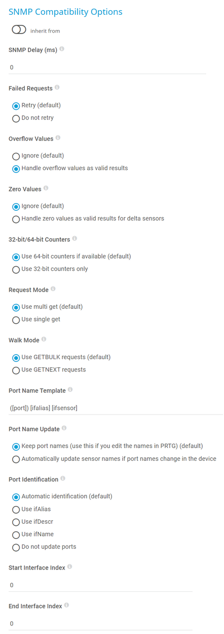 SNMP Compatibility Options